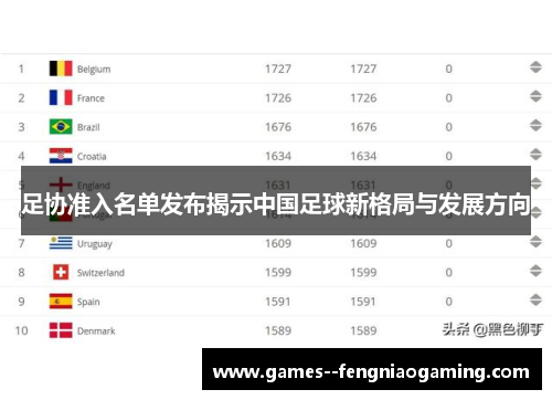 足协准入名单发布揭示中国足球新格局与发展方向